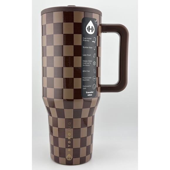 Hydrojug 40oz Traveler w PREMIUM FINISH, AUTUMN CHECKERS - Picture 1 of 5